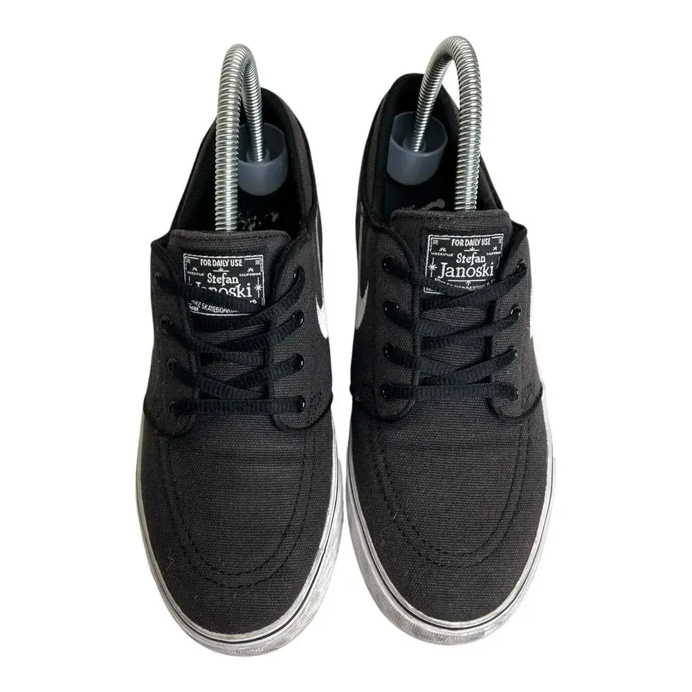 Nike Stefan Janoski Canvas GS Black Skateboarding Sneakers 654861 Youth 6Y